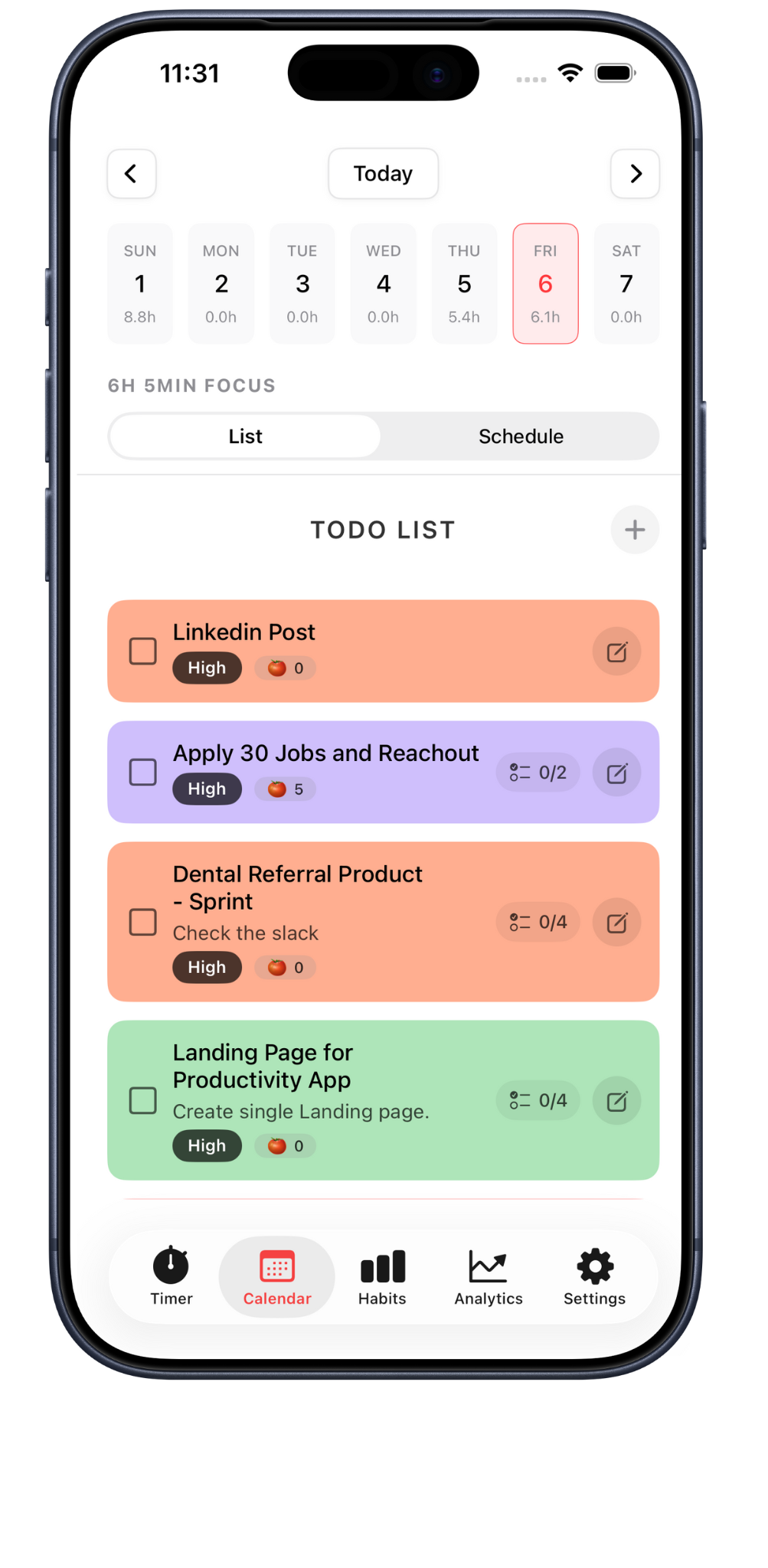 Plan Todo app screen 3